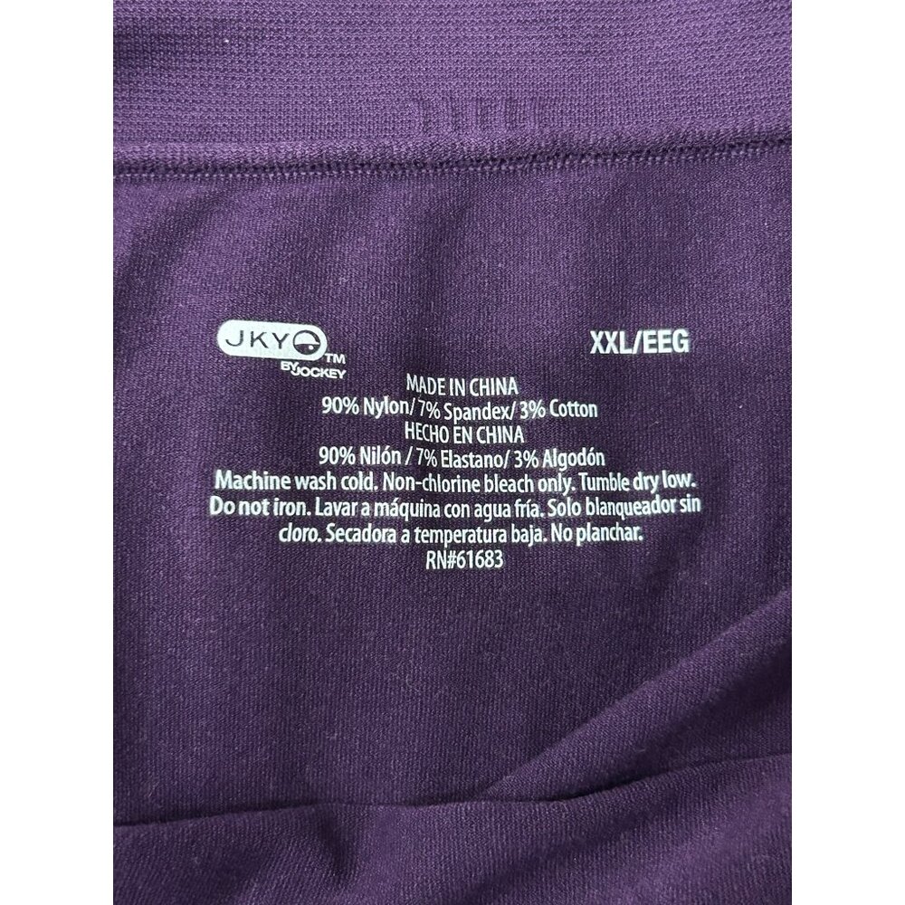Jockey Womens Slipshort Microfiber Stretch XXL Purple Undergarment Smooth Fit - Picture 5 of 8